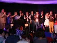 KGB - 11.10.2014 - v.l: Martin Horne, Kai Olaf, Hildegart Scholten, Torsten Schlosser, Dieter Keller, InsertCoin, Lena Poppe, Norbert Bandur, Acoustic Sensuality